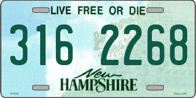 NH license plate 3162268