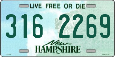 NH license plate 3162269