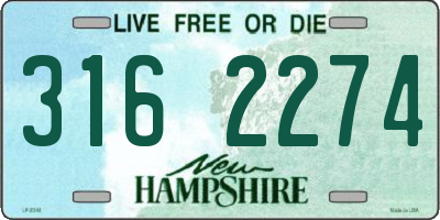 NH license plate 3162274