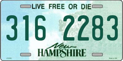 NH license plate 3162283