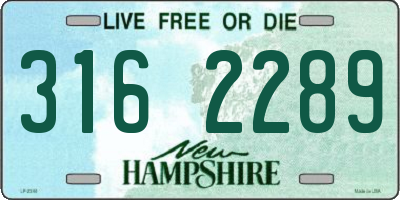 NH license plate 3162289