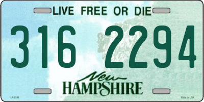NH license plate 3162294