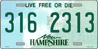 NH license plate 3162313