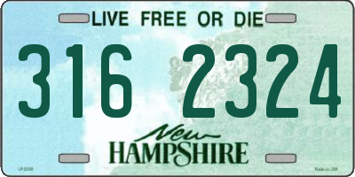 NH license plate 3162324