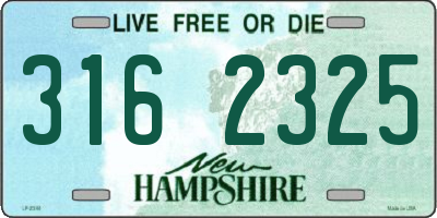 NH license plate 3162325