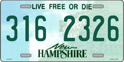 NH license plate 3162326