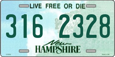 NH license plate 3162328