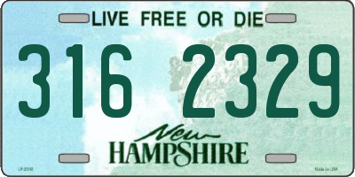 NH license plate 3162329