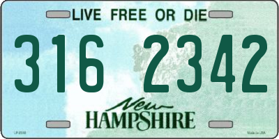 NH license plate 3162342