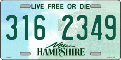 NH license plate 3162349