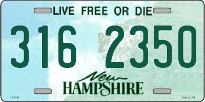 NH license plate 3162350