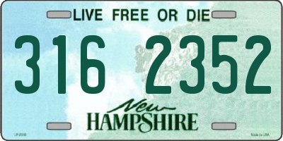 NH license plate 3162352
