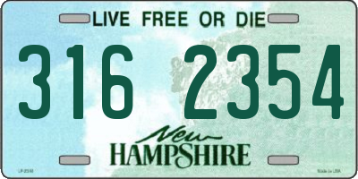 NH license plate 3162354