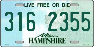 NH license plate 3162355
