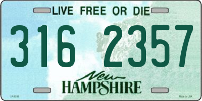 NH license plate 3162357
