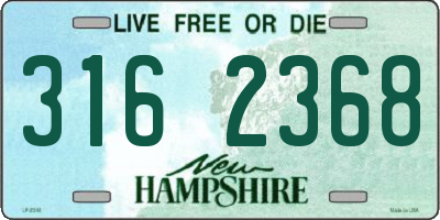 NH license plate 3162368