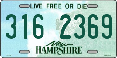 NH license plate 3162369