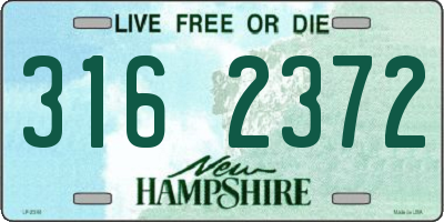 NH license plate 3162372