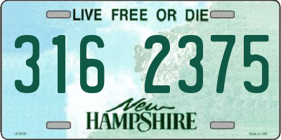 NH license plate 3162375
