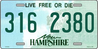 NH license plate 3162380