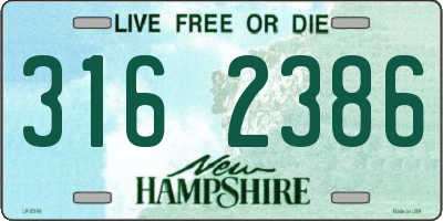 NH license plate 3162386