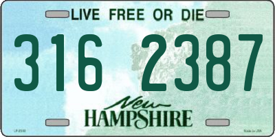 NH license plate 3162387