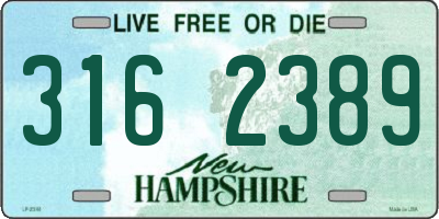NH license plate 3162389