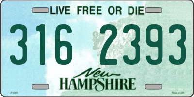 NH license plate 3162393