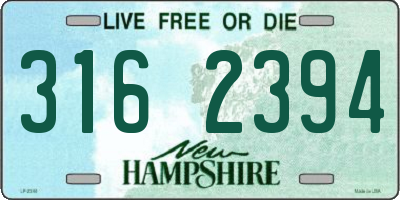 NH license plate 3162394