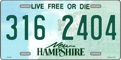 NH license plate 3162404