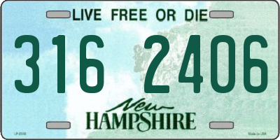 NH license plate 3162406