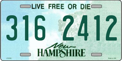 NH license plate 3162412