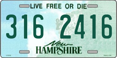 NH license plate 3162416