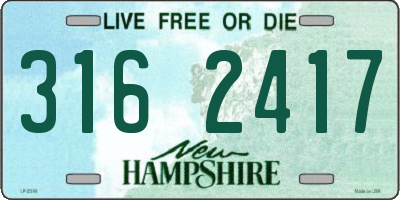 NH license plate 3162417