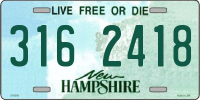 NH license plate 3162418