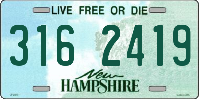 NH license plate 3162419