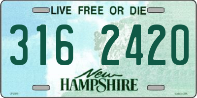 NH license plate 3162420