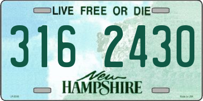 NH license plate 3162430
