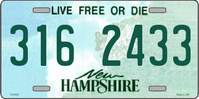 NH license plate 3162433