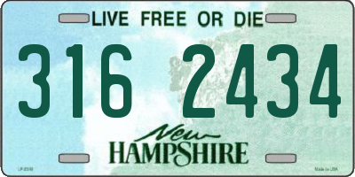 NH license plate 3162434