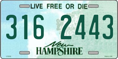 NH license plate 3162443