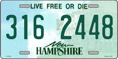 NH license plate 3162448