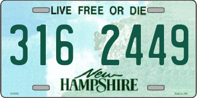 NH license plate 3162449