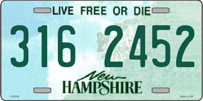 NH license plate 3162452