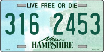 NH license plate 3162453