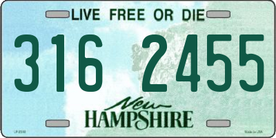NH license plate 3162455
