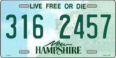 NH license plate 3162457