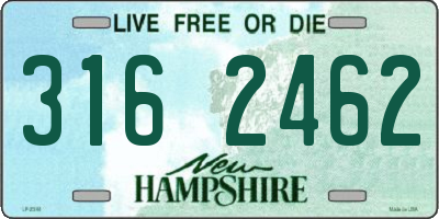 NH license plate 3162462