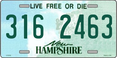 NH license plate 3162463