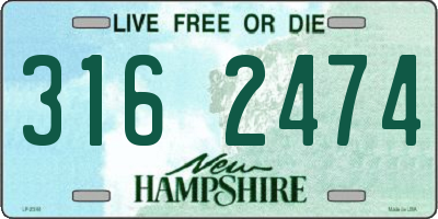 NH license plate 3162474